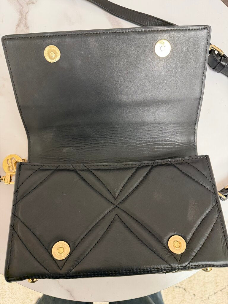 Saint + Sofia black quilted leather crossbody bag Saint + Sofia Black OS BAGS