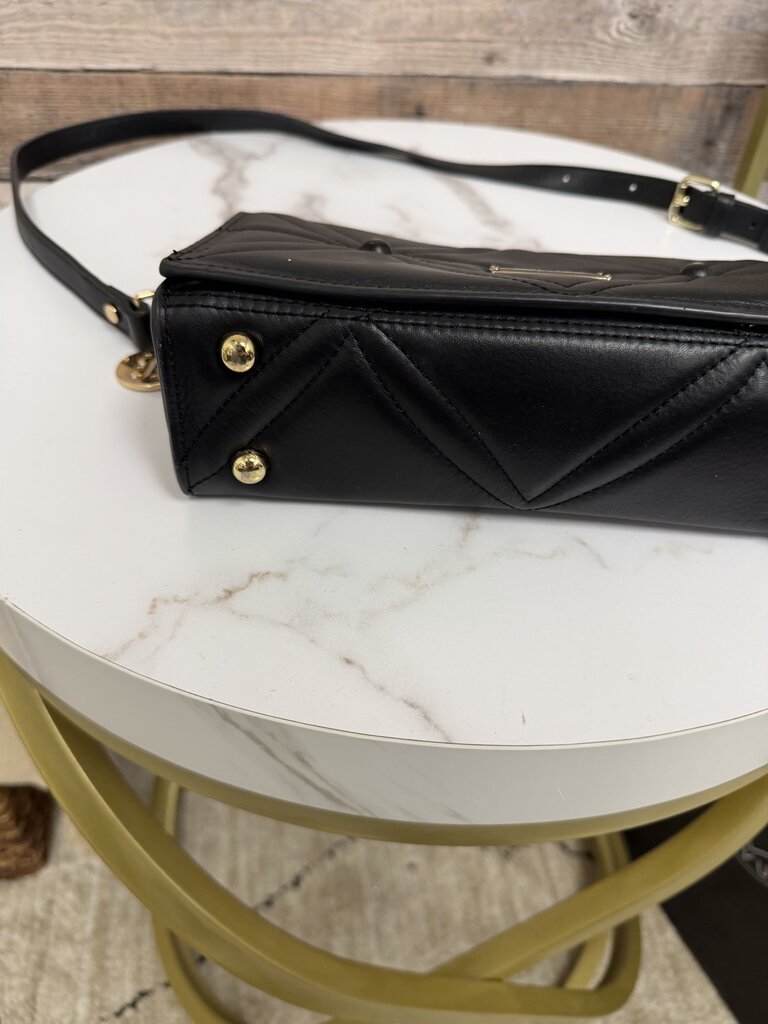 Saint + Sofia black quilted leather crossbody bag Saint + Sofia Black OS BAGS