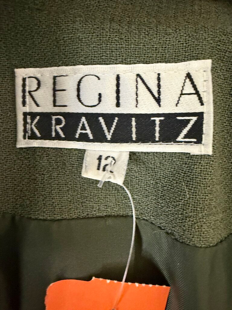 Regina Kravitz Olive Green Military Style Double Breasted Jacket Regina Kravitz Olive Green 12 women JACKETS & COATS