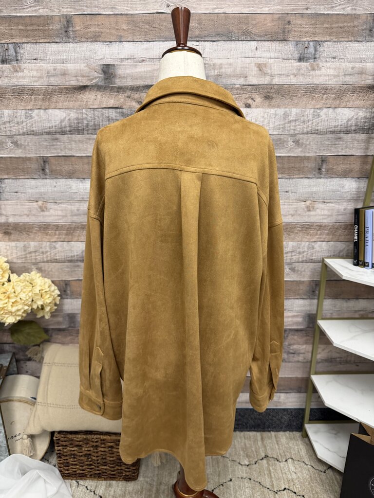Mustard Seed Camel Suede Button Up Shirt NWT Mustard Seed Camel Small women TOPS
