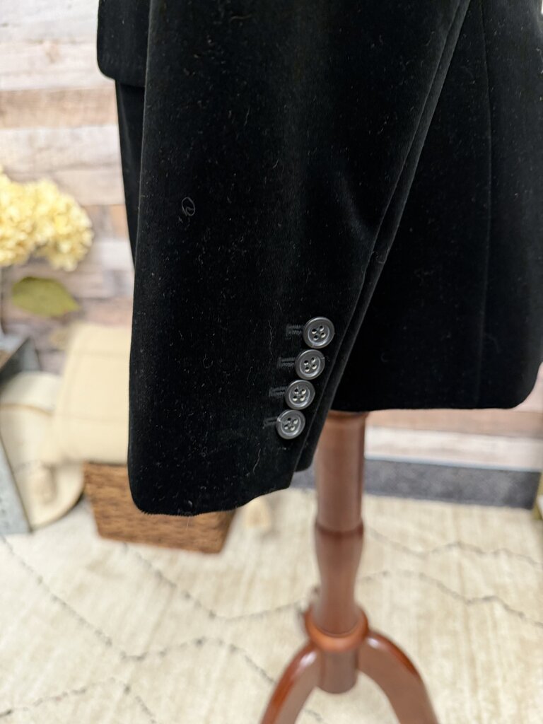 J Crew Black Velvet Single Button Blazer J Crew Black 10 women BLAZERS