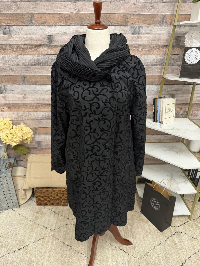 Mycra Pac Black/Scroll Reversable Raincoat W/ Cowlneck Mycra Pac Black OS women JACKETS & COATS