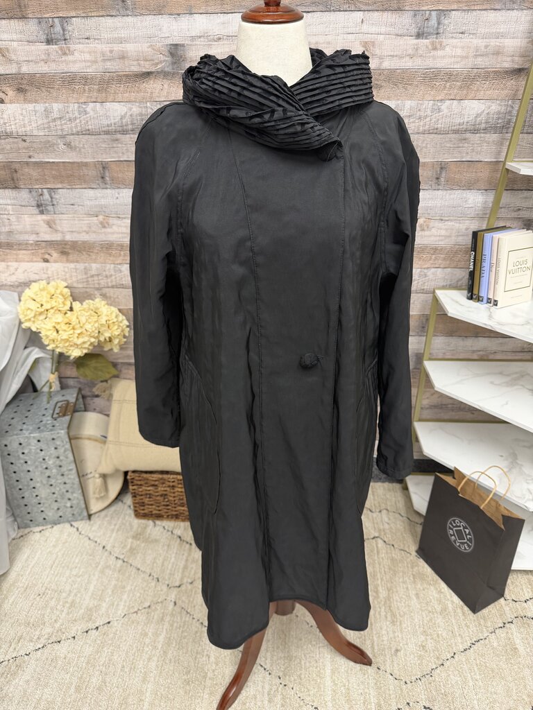 Mycra Pac Black/Scroll Reversable Raincoat W/ Cowlneck Mycra Pac Black OS women JACKETS & COATS