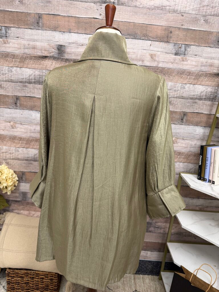 Damee Sand Swing Jacket W/ Wide Collar Damee NYC Sand Large women JACKETS & COATS