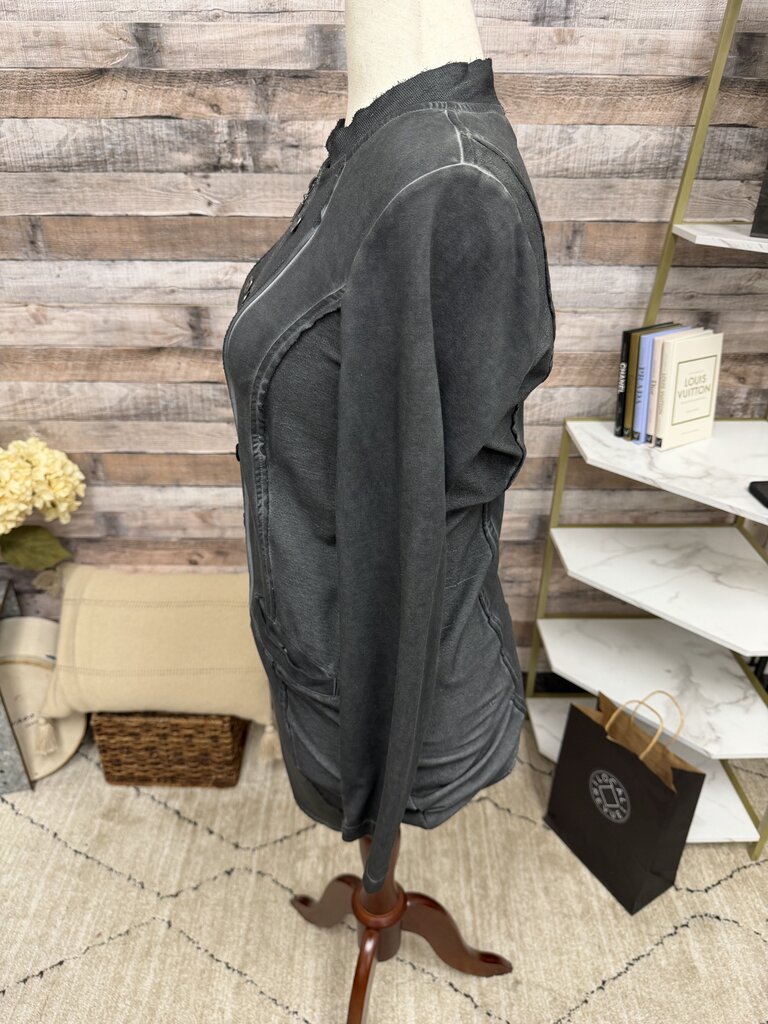Yest Charcoal Military Inspired Cardigan Jacket Yest Charcoal 6 women JACKETS & COATS