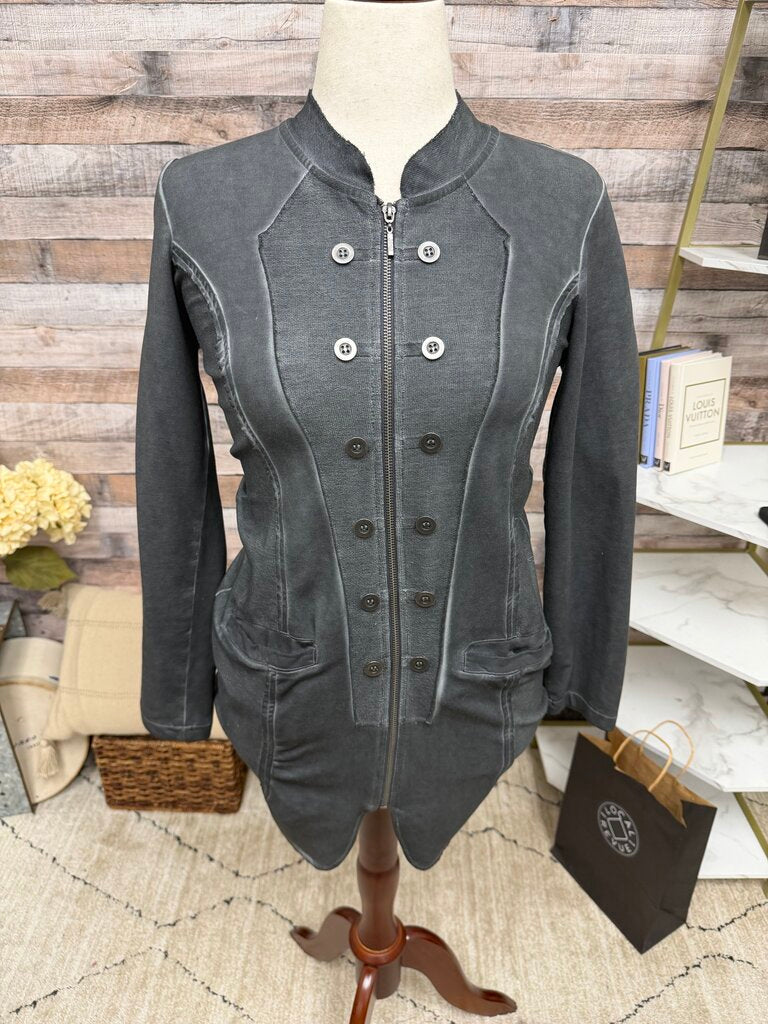 Yest Charcoal Military Inspired Cardigan Jacket Yest Charcoal 6 women JACKETS & COATS