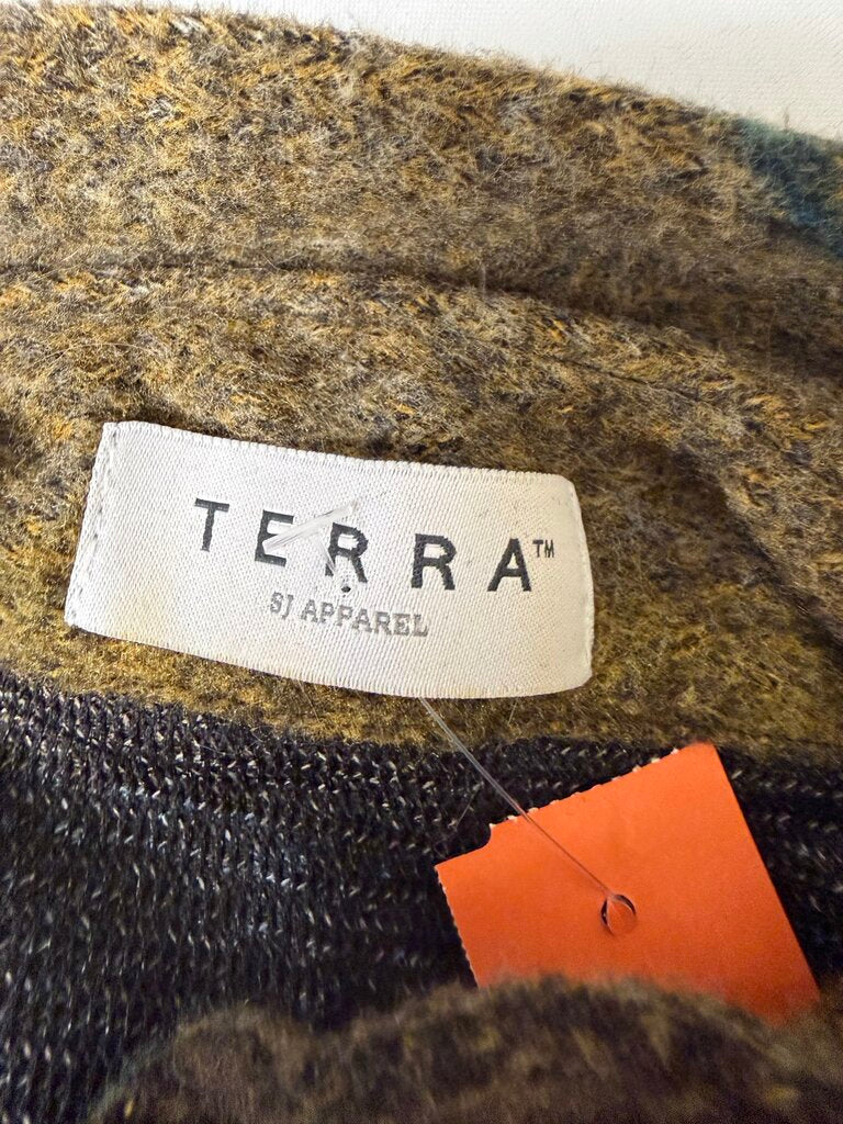 Terra Color Block Striped Design Sleeveless Vest Terra Multi Large women VESTS
