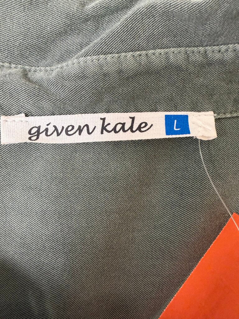 Given Kale Green Button Down Shirt Dress Given Kale Green Large women DRESSES
