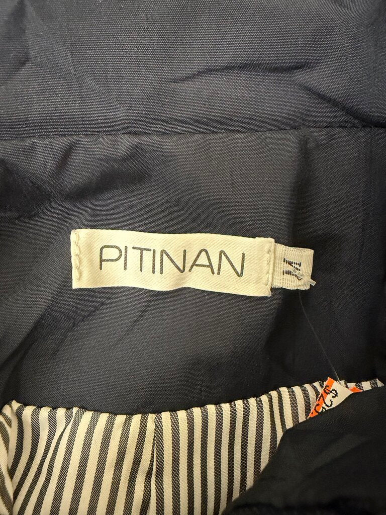 Pitinan Black Hooded Windbreaker W/ Striped Lining Pitinan Black Medium women JACKETS & COATS
