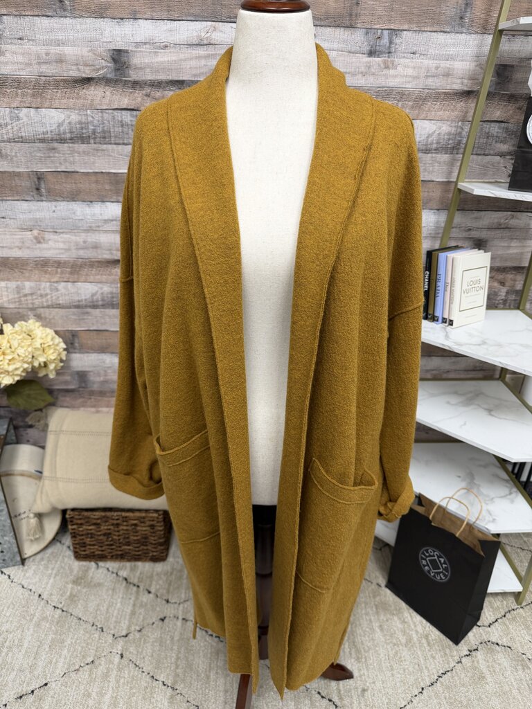 Eileen Fisher Copper Long Open Front Cardigan W/ Pockets Eileen Fisher Copper Small women JACKETS & COATS