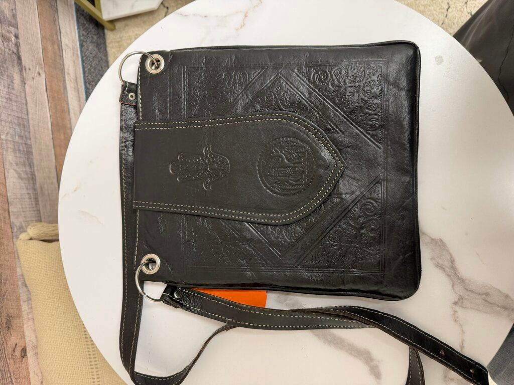No Brand Black Camel Embossed Crossbody Bag No Brand Black OS BAGS