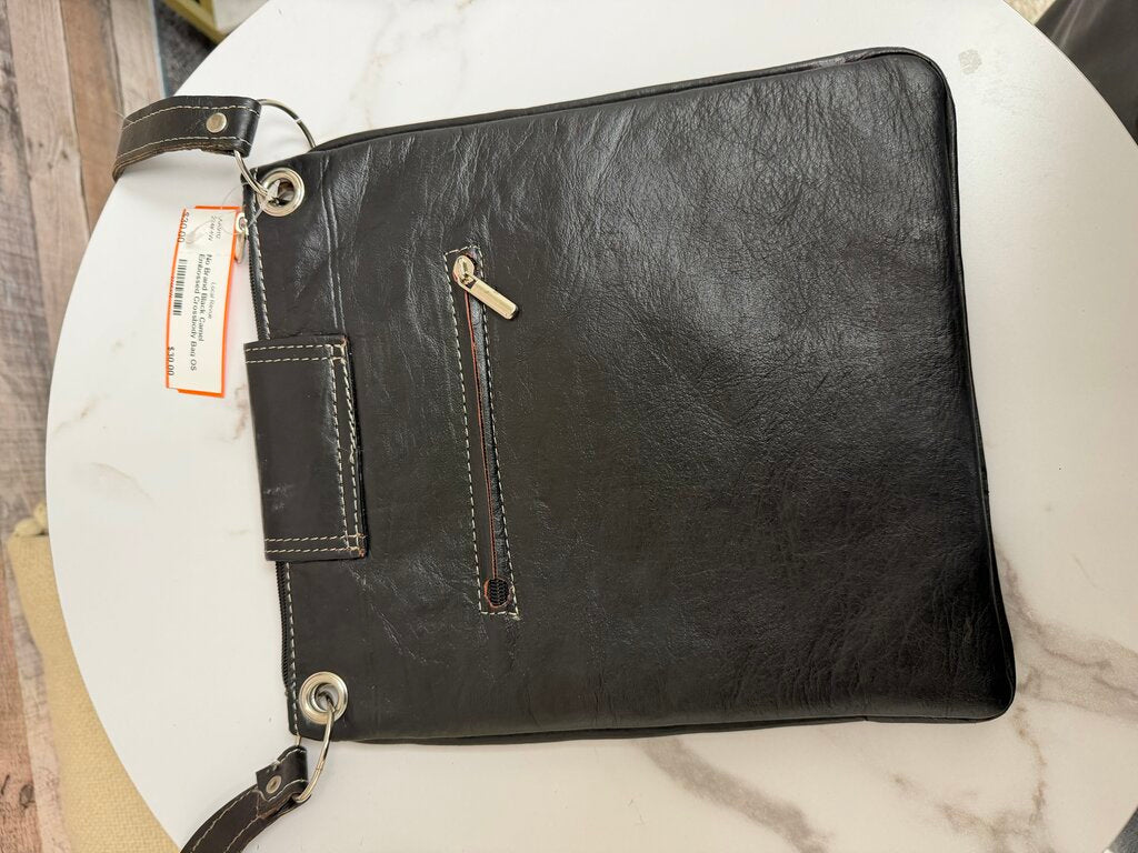 No Brand Black Camel Embossed Crossbody Bag No Brand Black OS BAGS