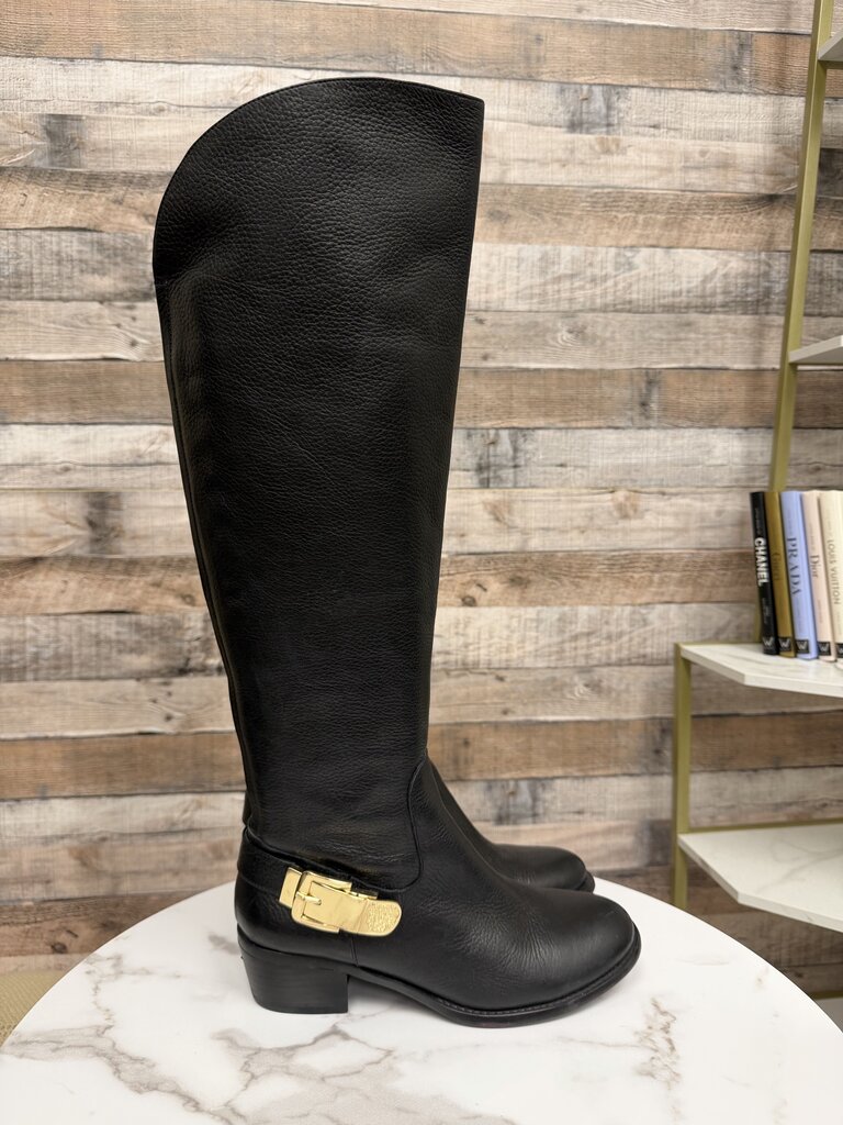 Vince Camuto Black Leather Bedina Over the Knee Boots Vince Camuto Black 8 women BOOTS