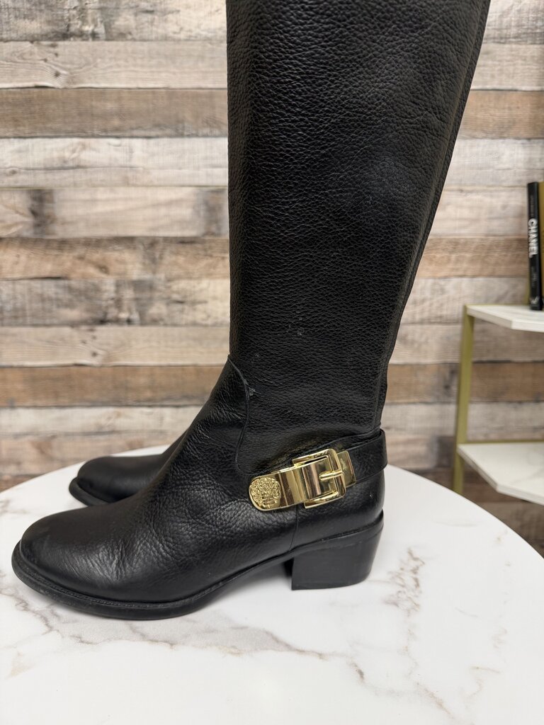 Vince Camuto Black Leather Bedina Over the Knee Boots Vince Camuto Black 8 women BOOTS