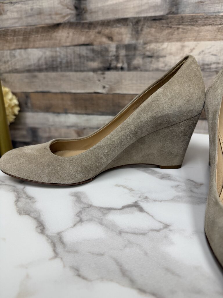 J. Crew Tan Suede Wedge Pumps J Crew Tan 8.5 women WEDGE