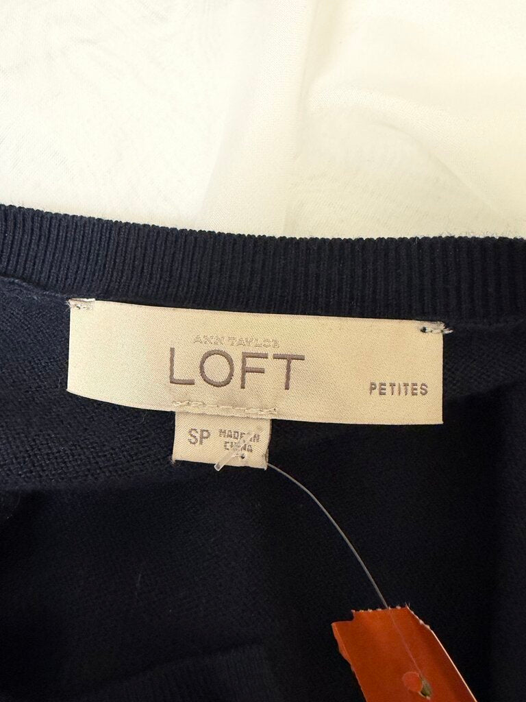 Loft Navy Blue Cardigan With Floral Lace Loft Navy S women CARDIGANS