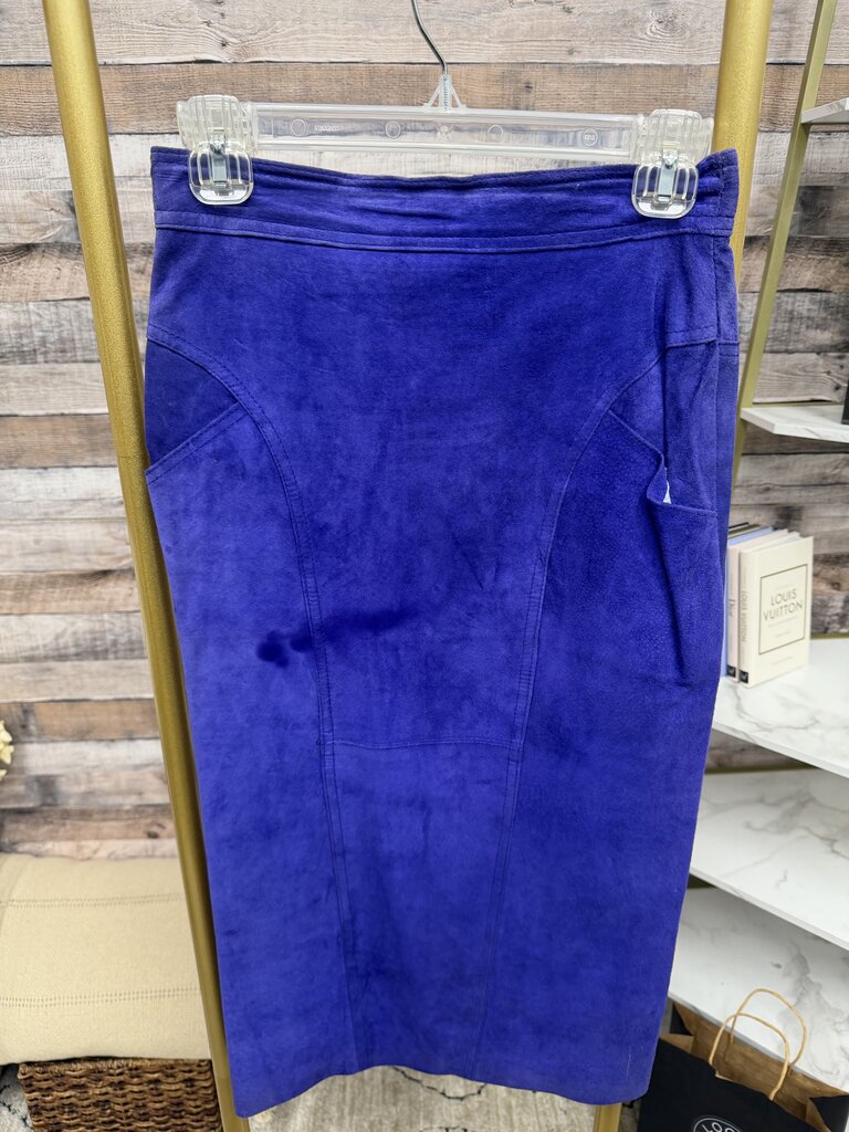 Winlit Purple Suede Leather Pencil Skirt Winlit Purple 9/10 women SKIRTS