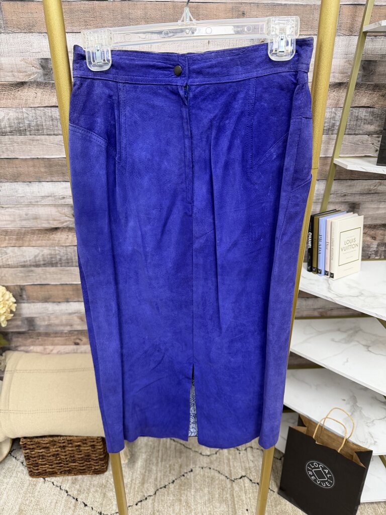 Winlit Purple Suede Leather Pencil Skirt Winlit Purple 9/10 women SKIRTS