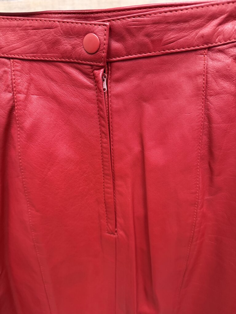 Evan Davies Red Leather Open Front Jacket Evan Davies Red 12 women JACKETS & COATS