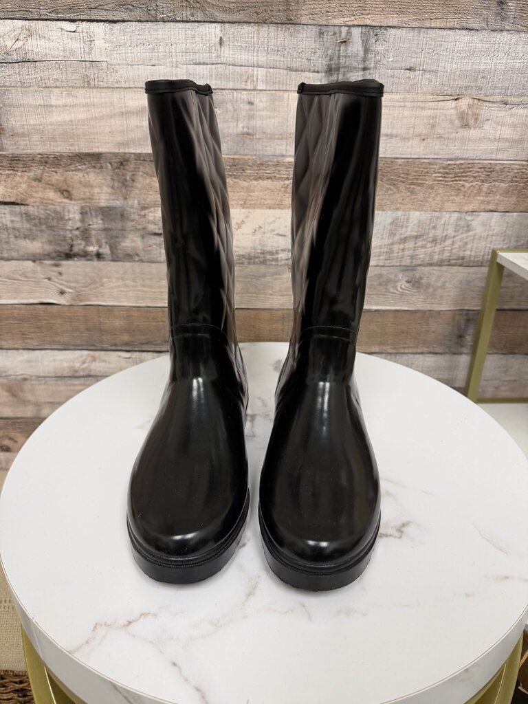 Sporto Waterproof Black Rubber Rain Boots 9 Sporto Black 9 women BOOTS