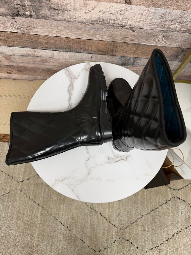 Sporto Waterproof Black Rubber Rain Boots 9 Sporto Black 9 women BOOTS