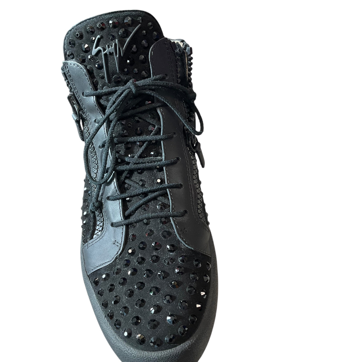 Giuseppe Zanotti  Black  Crystal Embelleshed Size 44