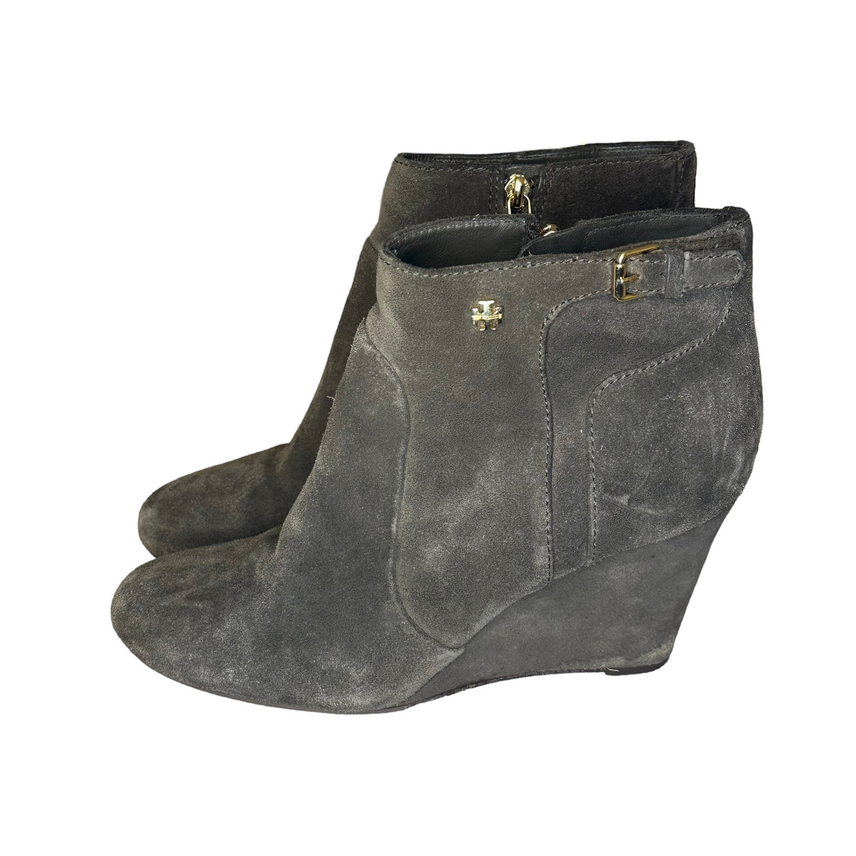 Tory Burch Brown Suede Wedges