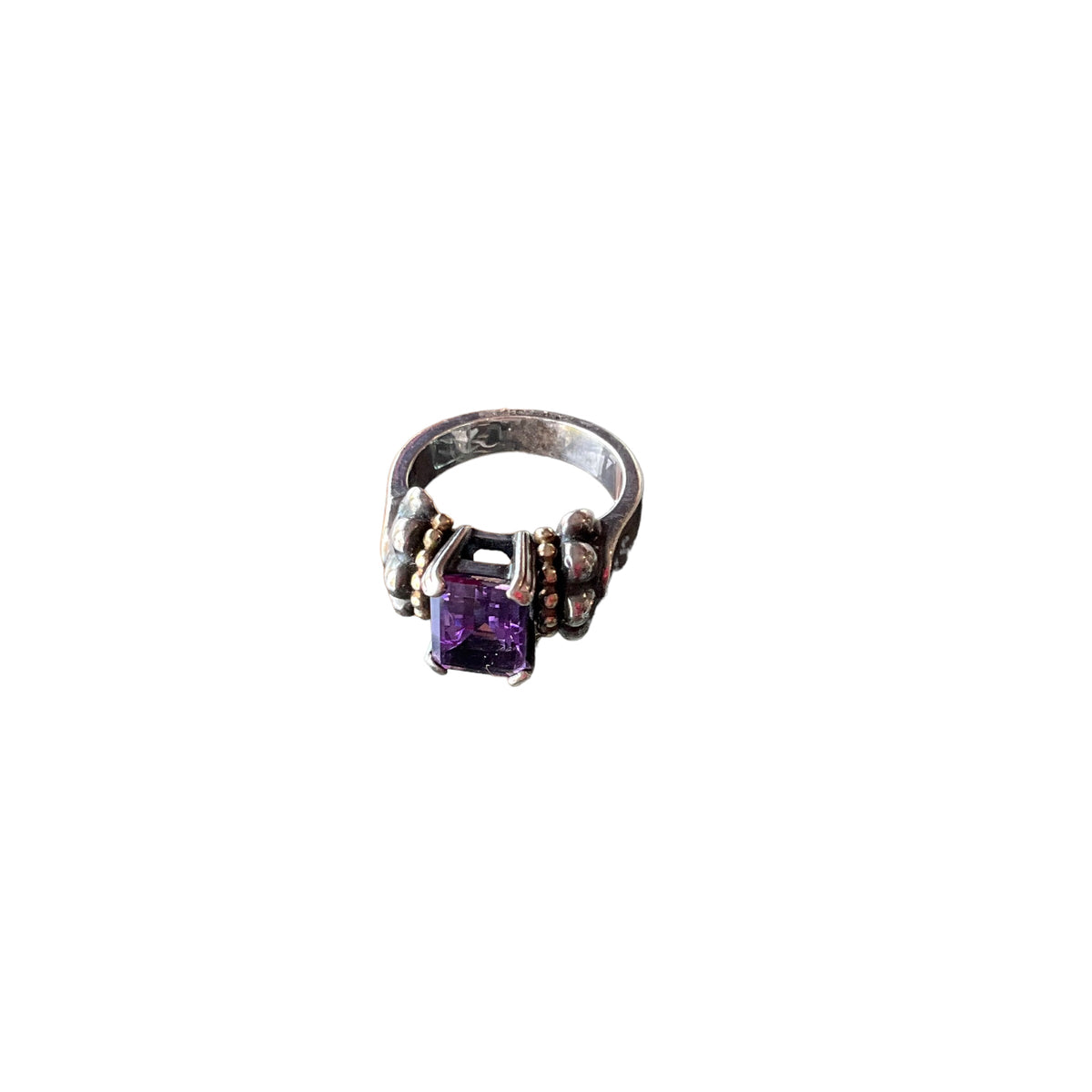 Lagos Caviar Amethyst Ring. Size 7