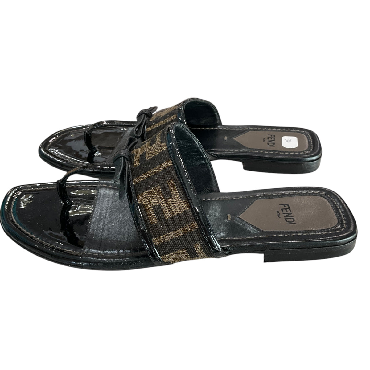 Fendi  Flat Sandal Monogram Size 36